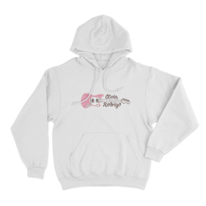Olivia Rodrigo Guitar Unisex Hoodie White