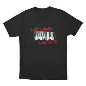Spark In The Dark Piano Unisex T Shirt Black